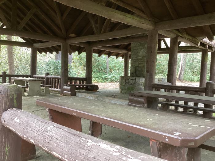 A look inside the Large Picnic Shelter