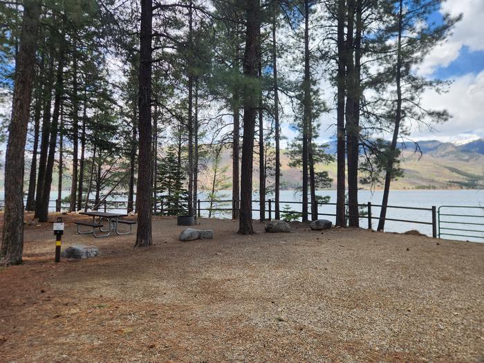 camping site located near lakeSite 11, Premium. Located beside lake.
