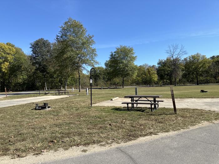 A photo of Site 602 of Loop Loop 600 at ALLEY SPRING with Picnic Table, Electricity Hookup, Fire Pit, Lantern Pole, Water Hookup
