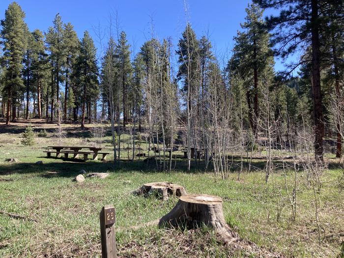 A photo of Site 25 of Loop C at WILLIAMS CREEK CAMPGROUND with Picnic Table, Fire Pit, Tent Pad