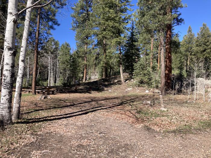 A photo of Site 26 of Loop C at WILLIAMS CREEK CAMPGROUND with Picnic Table, Fire Pit, Shade