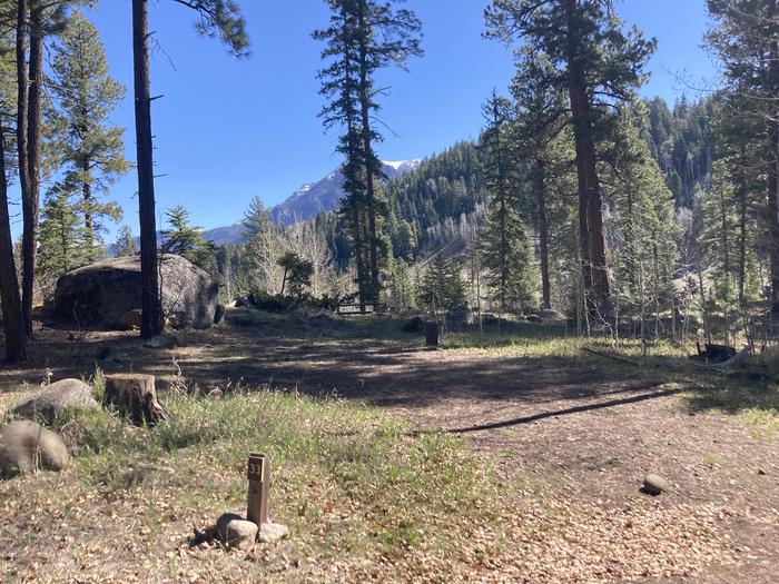 A photo of Site 33 of Loop B at WILLIAMS CREEK CAMPGROUND with Picnic Table, Fire Pit, Shade