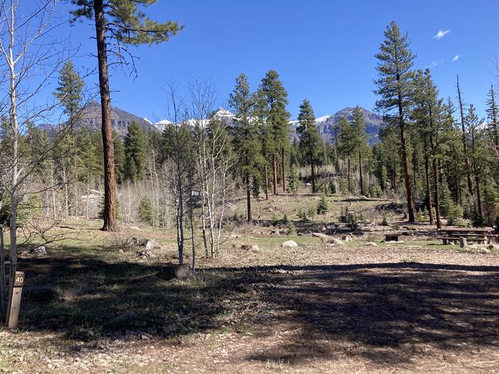 A photo of Site 40 of Loop B at WILLIAMS CREEK CAMPGROUND with Picnic Table, Fire Pit, Shade
