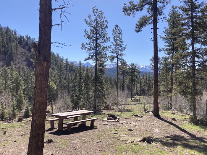 A photo of Site 36 of Loop B at WILLIAMS CREEK CAMPGROUND with Picnic Table, Fire Pit, Shade