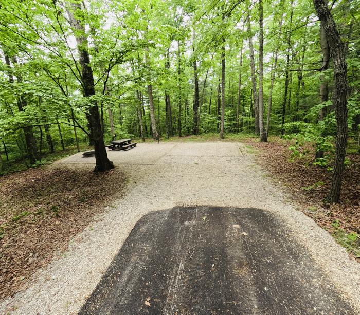 A photo of Site 34 of Loop Koomer Ridge at KOOMER RIDGE CAMPGROUND with Picnic Table, Fire Pit, Shade, Tent Pad