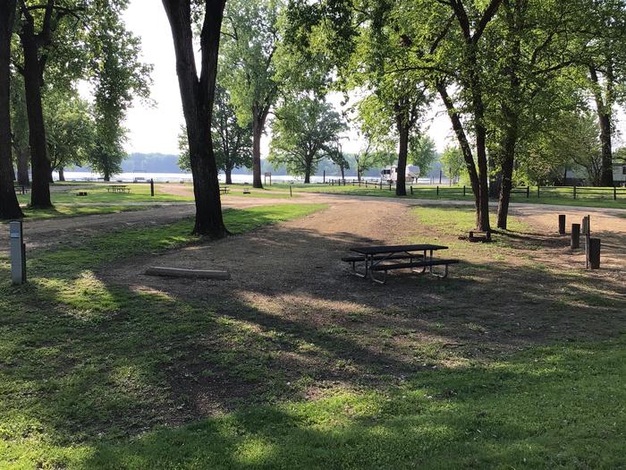 A photo of Site 0029 of Loop Upper at BLACKHAWK PARK with Picnic Table, Electricity Hookup, Fire Pit