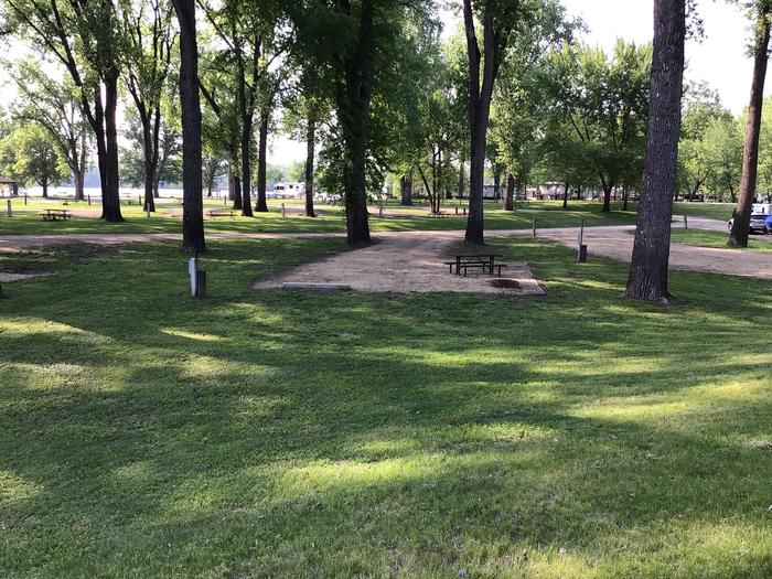 A photo of Site 0034 of Loop Upper at BLACKHAWK PARK with Picnic Table, Electricity Hookup, Fire Pit