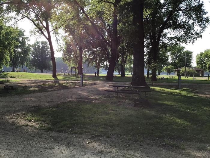 A photo of Site 0023 of Loop Upper at BLACKHAWK PARK with Picnic Table, Electricity Hookup, Fire Pit