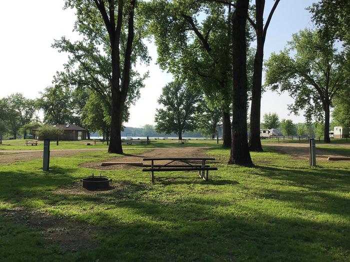 A photo of Site 0027 of Loop Upper at BLACKHAWK PARK with Picnic Table, Electricity Hookup, Fire Pit