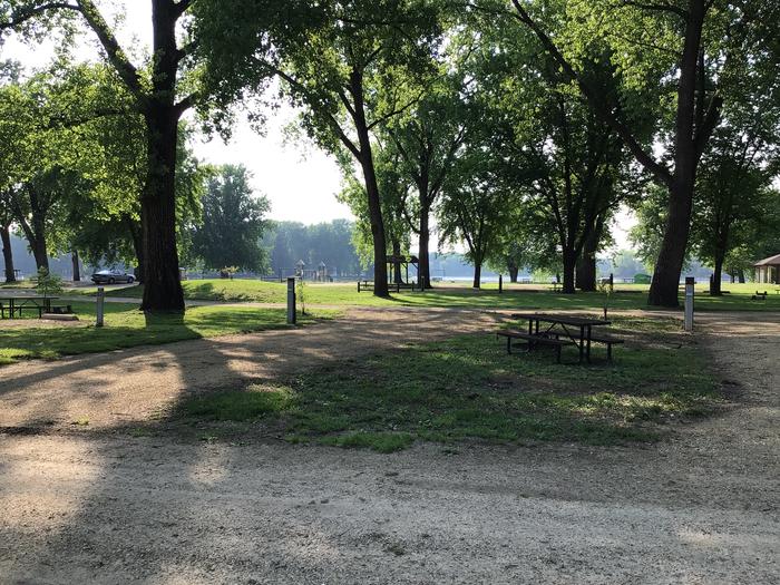 A photo of Site 0022 of Loop Upper at BLACKHAWK PARK with Picnic Table, Electricity Hookup, Fire Pit
