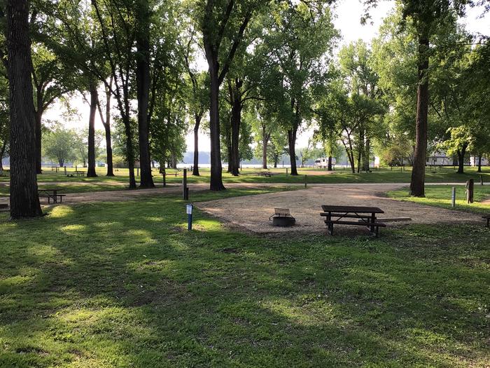 A photo of Site 0033 of Loop Upper at BLACKHAWK PARK with Picnic Table, Electricity Hookup, Fire Pit