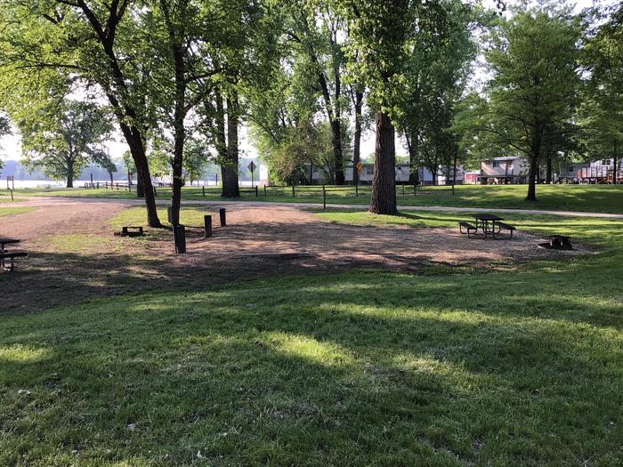 A photo of Site 0030 of Loop Upper at BLACKHAWK PARK with Picnic Table, Electricity Hookup, Fire Pit