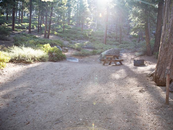 Campsite #23 tree shaded area, picnic tableCampsite #23