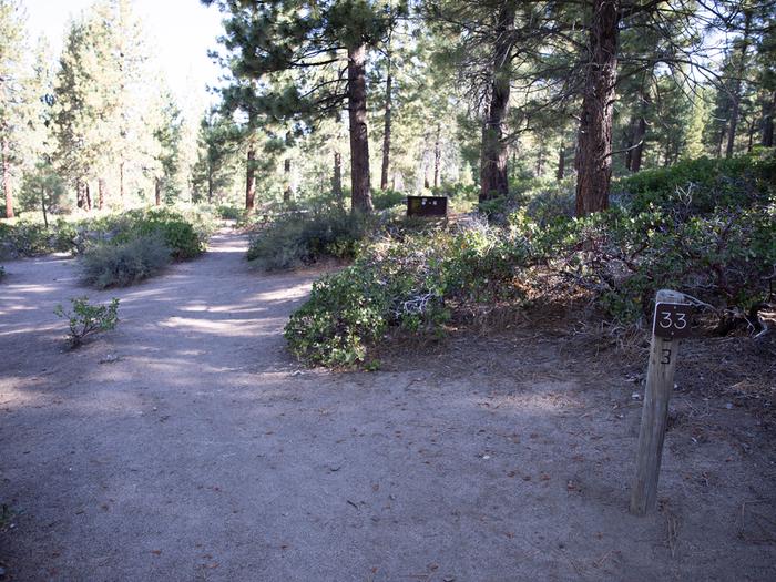 Campsite #33 tree shaded area, picnic tableCampsite #33