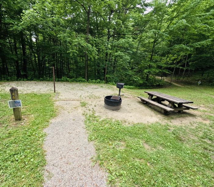 A photo of Site 46 of Loop Koomer Ridge at KOOMER RIDGE CAMPGROUND with Picnic Table, Fire Pit, Shade, Tent Pad, Lantern Pole