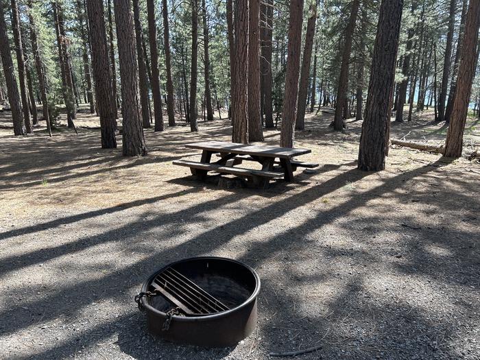 A photo of Site 023 of Loop LOO1 at GRASSHOPPER FLAT with Picnic Table, Fire Pit, Shade, Tent Pad, Waterfront