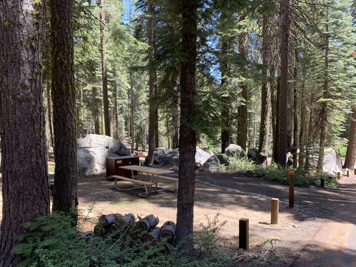 Typical campsite in Crane Flat campground.