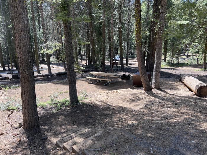 Site 533 tent area looking down from parking pad.