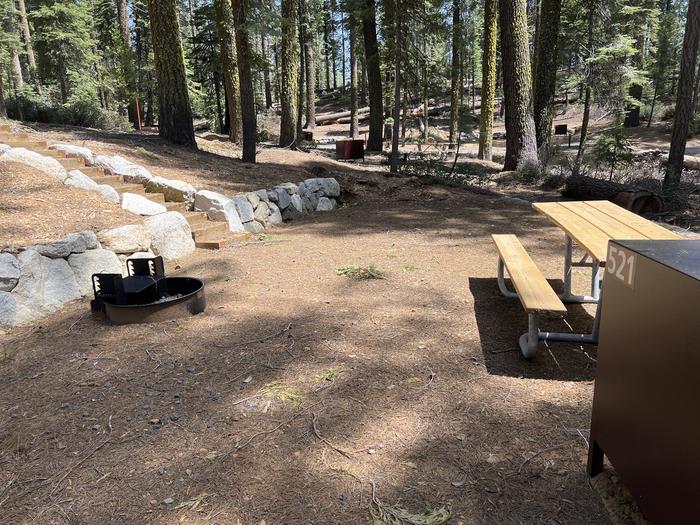 Site 521 tent area from food locker.