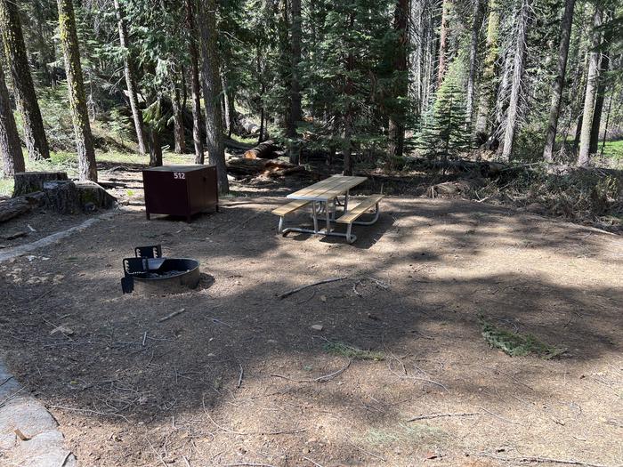 Site 512 tent area from side.