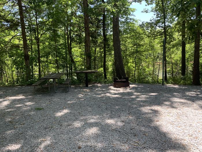 A photo of Site 037 of Loop C33- at RUDDS CREEK REC. AR. with Picnic Table, Fire Pit, Lantern Pole