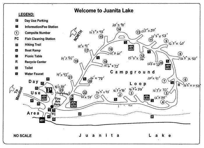 Juanita Lake Campground Map