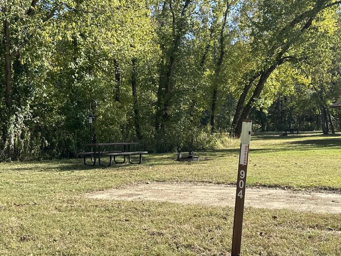 A photo of Site 904 of Loop Loop 900 at ALLEY SPRING with Picnic Table, Fire Pit, Lantern Pole