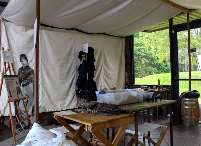 Children's CornerCheck out the Children's Corner, where kids can build a fort, and check out replica civil war related items and clothing.