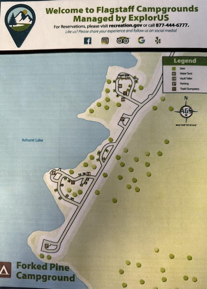 Map of Forked Pine Campground