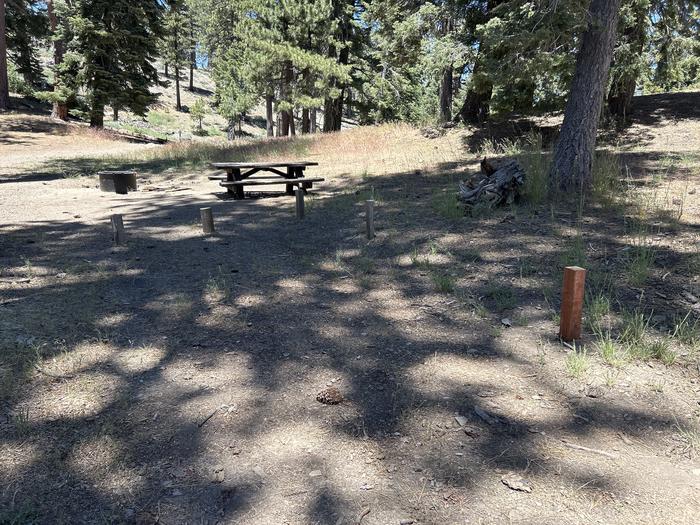 A photo of Site 6 of Loop Grassy Hollow at Grassy Hollow with Picnic Table, Fire Pit, Shade