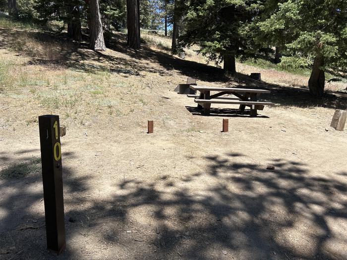 A photo of Site 10 of Loop Grassy Hollow at Grassy Hollow with Picnic Table, Fire Pit, Shade