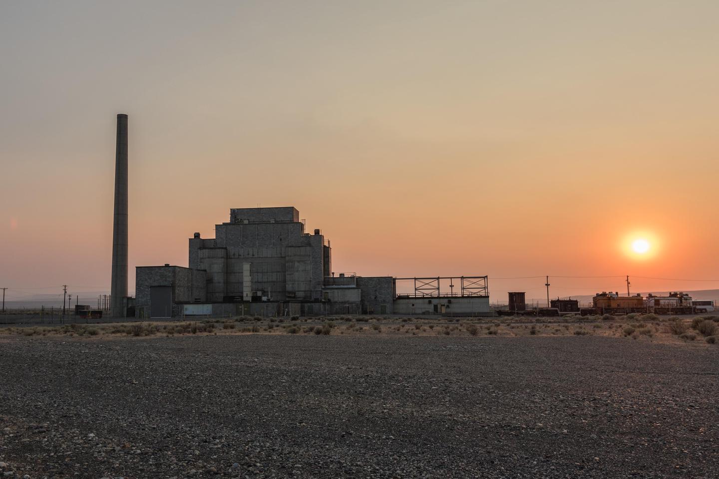 B ReactorThe B Reactor becomes an iconic silhouette as the suns sets.