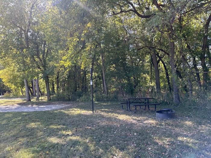 A photo of Site 801 of Loop Loop 800 at ALLEY SPRING with Picnic Table, Fire Pit, Shade, Lantern Pole