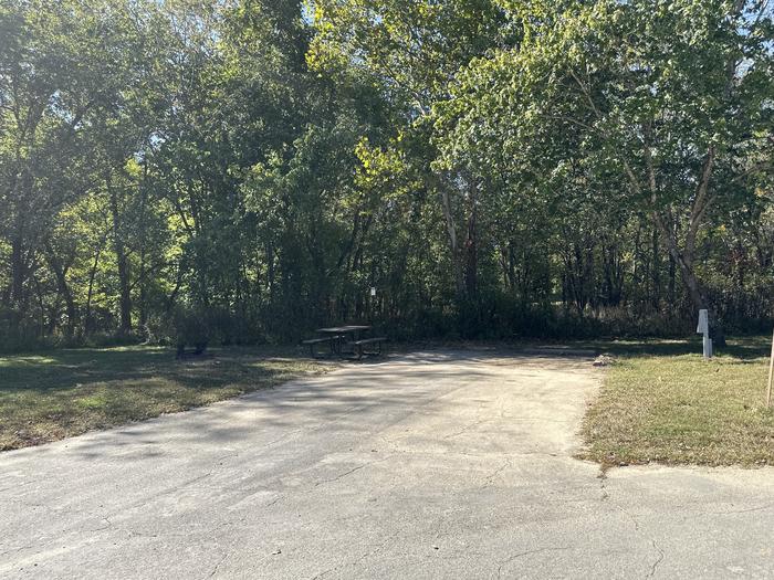 A photo of Site 609 of Loop Loop 600 at ALLEY SPRING with Picnic Table, Electricity Hookup, Fire Pit, Lantern Pole, Water Hookup