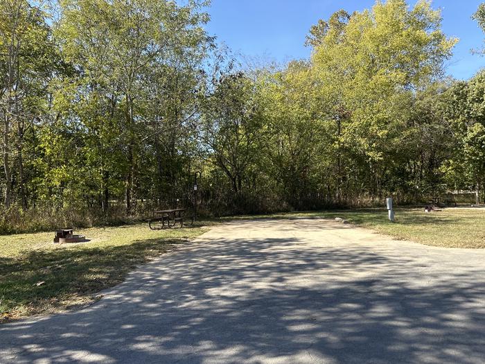 A photo of Site 603 of Loop Loop 600 at ALLEY SPRING with Picnic Table, Electricity Hookup, Fire Pit, Lantern Pole, Water Hookup