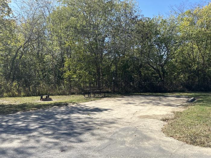 A photo of Site 603 of Loop Loop 600 at ALLEY SPRING with Picnic Table, Electricity Hookup, Fire Pit, Lantern Pole, Water Hookup