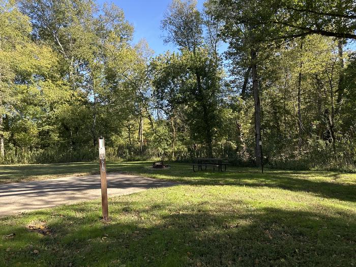 A photo of Site 916 of Loop Loop 900 at ALLEY SPRING with Picnic Table, Fire Pit, Shade, Lantern Pole