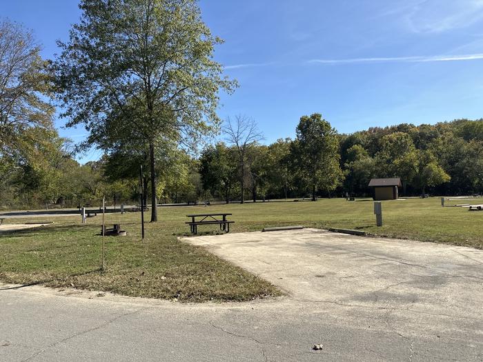 A photo of Site 628 of Loop Loop 600 at ALLEY SPRING with Picnic Table, Electricity Hookup, Fire Pit, Lantern Pole, Water Hookup