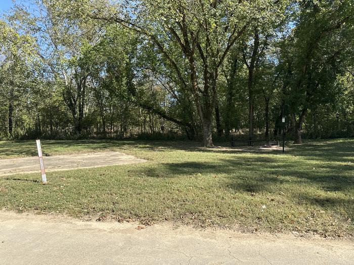 A photo of Site 820 of Loop Loop 800 at ALLEY SPRING with Picnic Table, Fire Pit, Shade, Lantern Pole