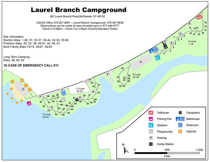 Laurel Branch Campground map