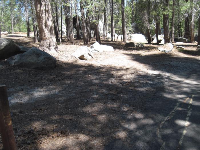 Site 50 parking pad on dirt and gravelParking pad for site #50