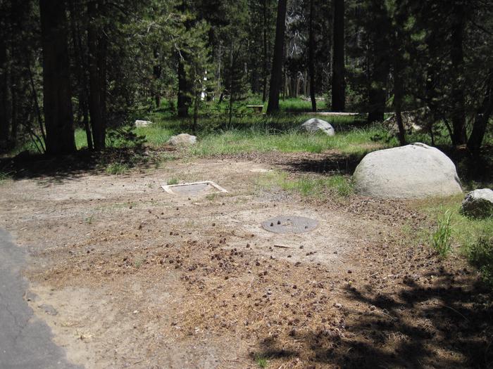 Site 61 parking pad on gravel and dirtParking pad for site #61