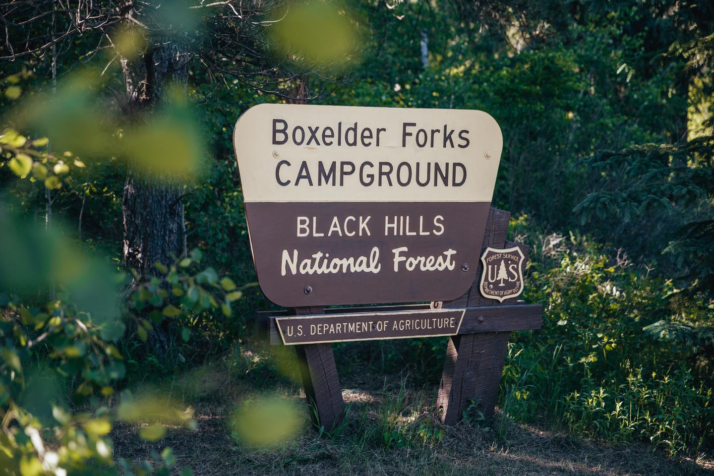 Boxelder Forks EntranceBoxelder Forks Campground Entrance sign