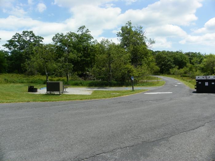 Campsite A63 accessible campsite has a driveway, tent pad, extended picnic table, raised fire pit, and food storage box. Site A63 accessible campsite has a driveway, tent pad, extended picnic table, raised fire pit, and food storage box. 