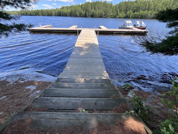 Mukooda Campground main dock on Sand Point Lake