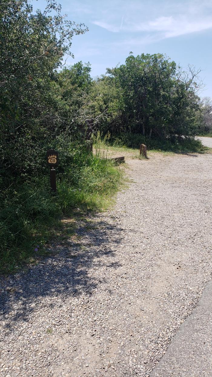 South Rim Campground site C11 parking