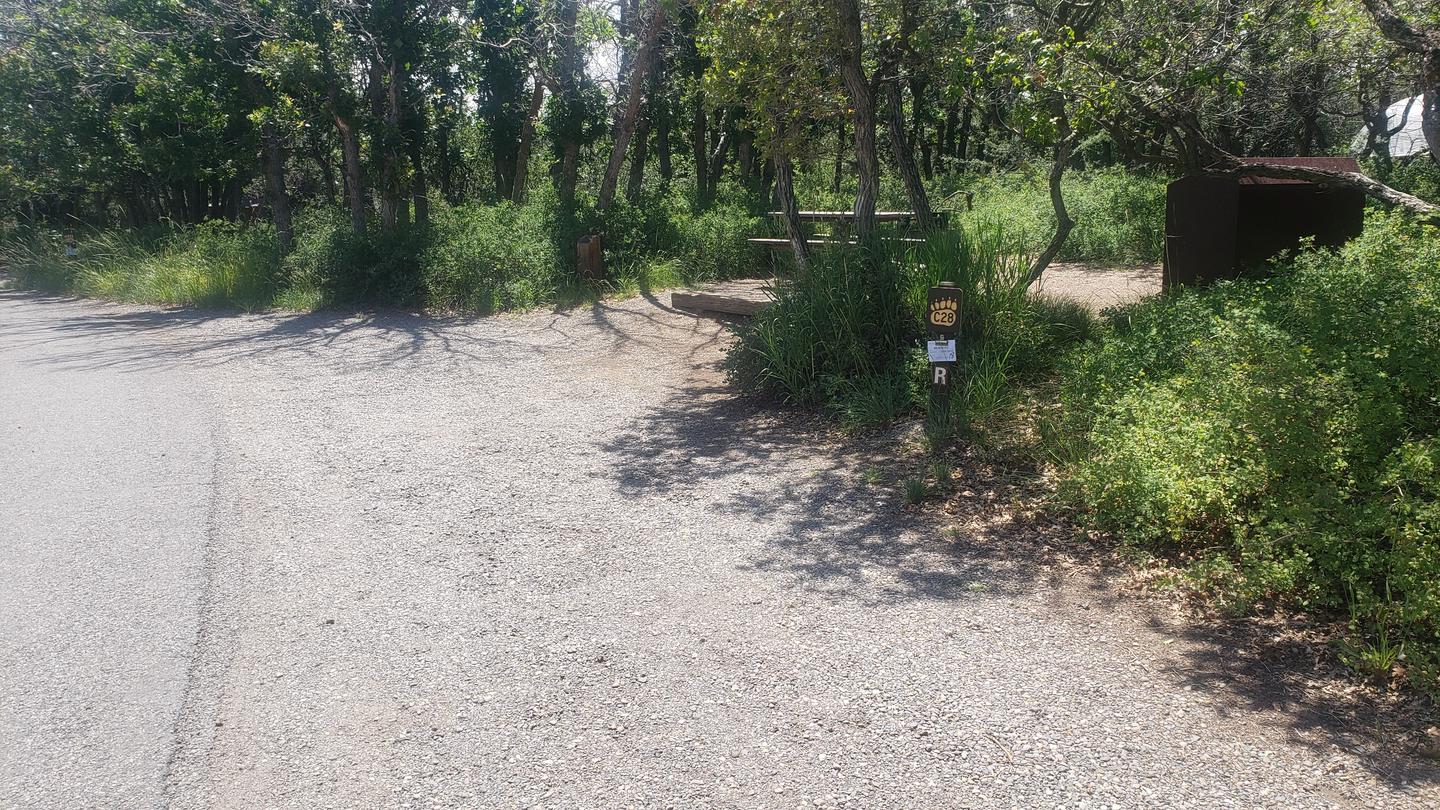 South Rim Campground site C28 parking