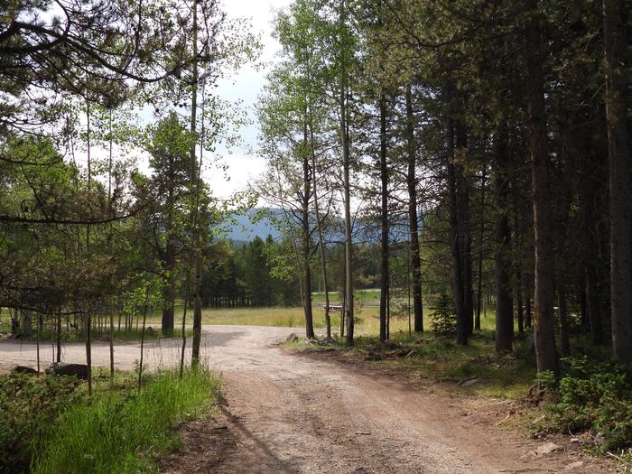 View as you enter the meadow from the west endView as you enter the meadow from the west end, double camper parking located ahead 