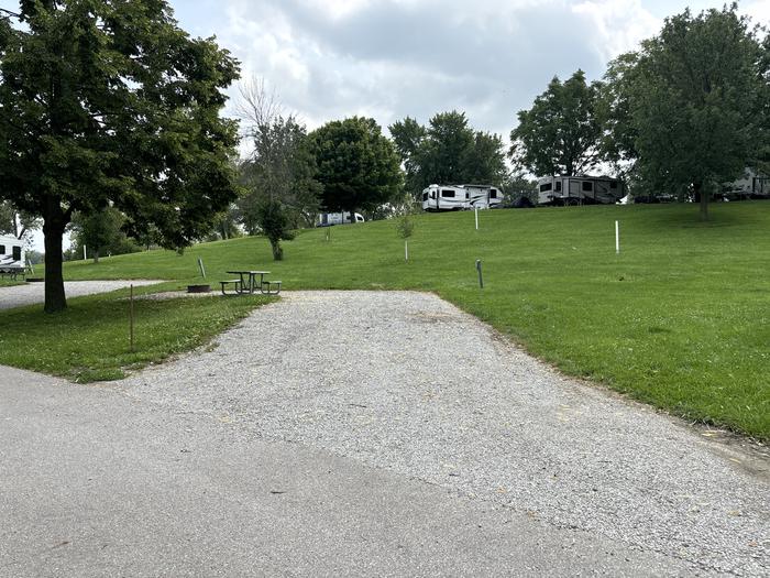 A photo of Site W88 of Loop WOVC at West Overlook Campground with Picnic Table, Electricity Hookup, Fire Pit