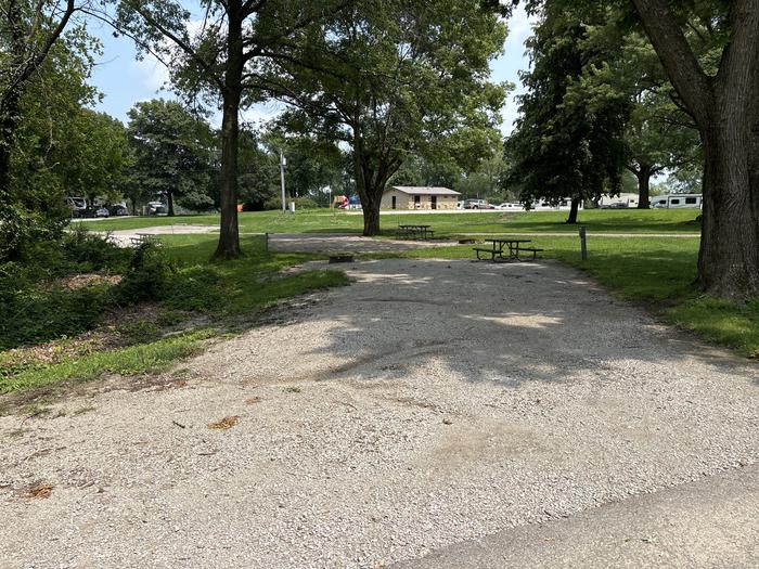 A photo of Site W04 of Loop WOVC at West Overlook Campground with Picnic Table, Electricity Hookup, Fire Pit, Shade